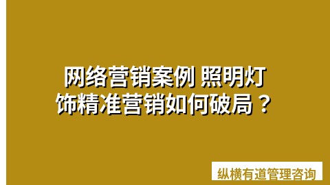 网络营销案例 照明灯饰精准营销如何破局？